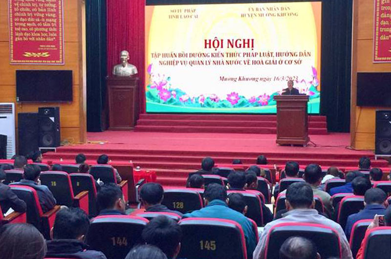 STP Lào Cai: Tập huấn, hướng dẫn nghiệp vụ quản lý nhà nước về hòa giải cơ sở tại huyện Mường Khương
